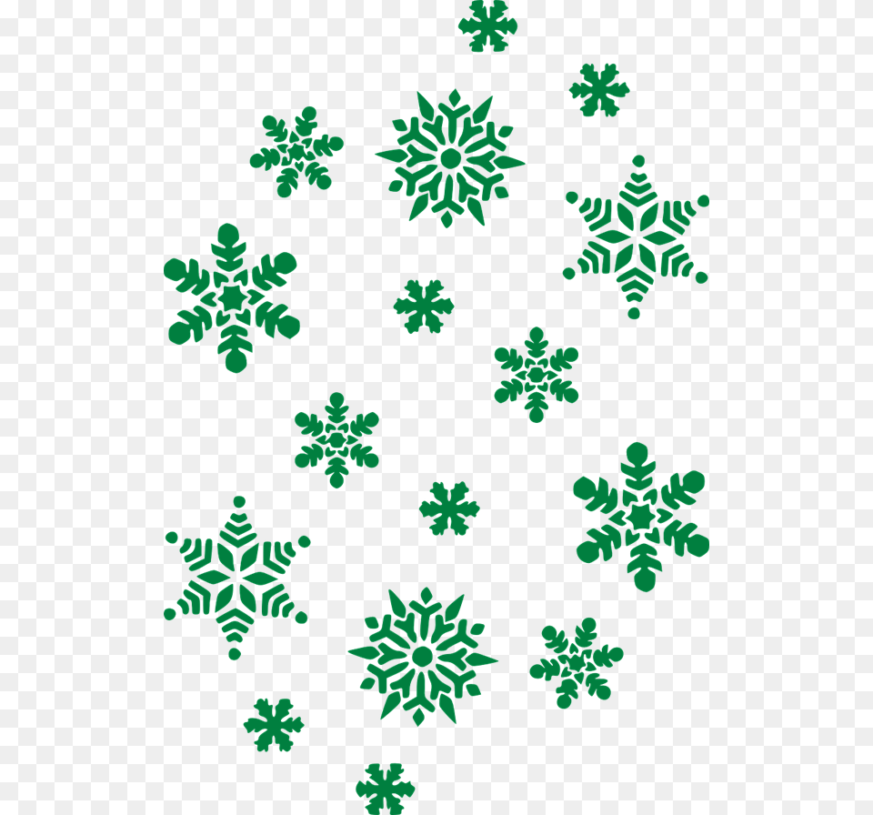 Snowflake Clipart Green Black And White Library, Outdoors, Pattern, Nature, Snow Free Png