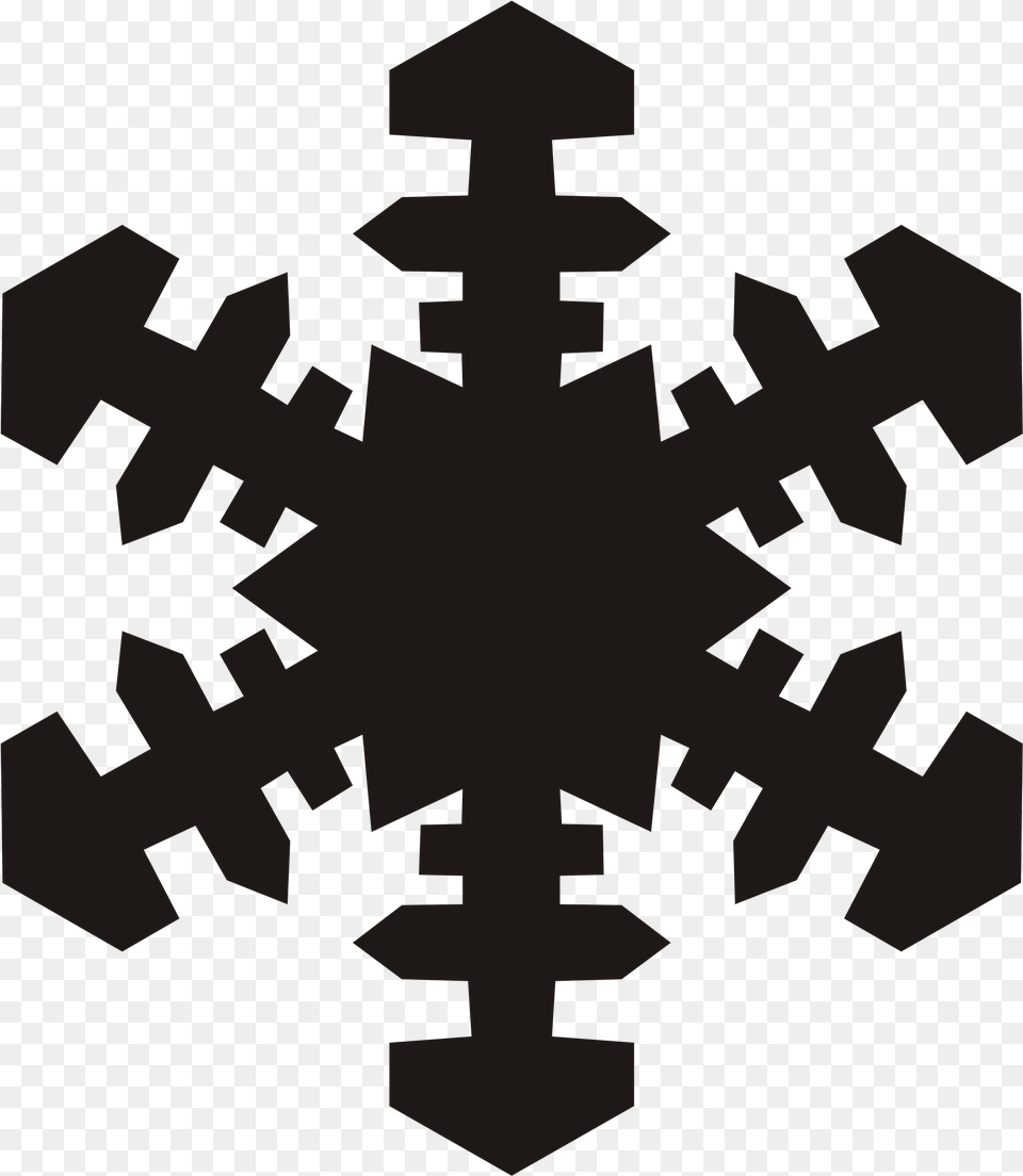 Snowflake Clipart Silhouette Snowflake Clip Art Black, Nature, Outdoors, Snow Free Png Download