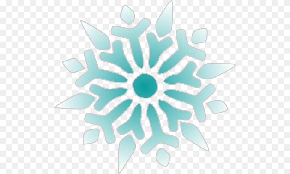 Snowflake Clipart Teal, Nature, Outdoors, Snow, Animal Free Png