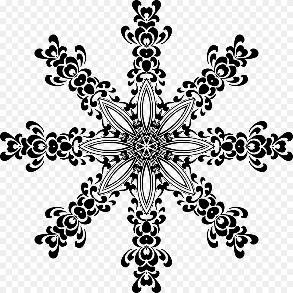 Snowflake Clipart Vintage Clip Art, Gray Png Image