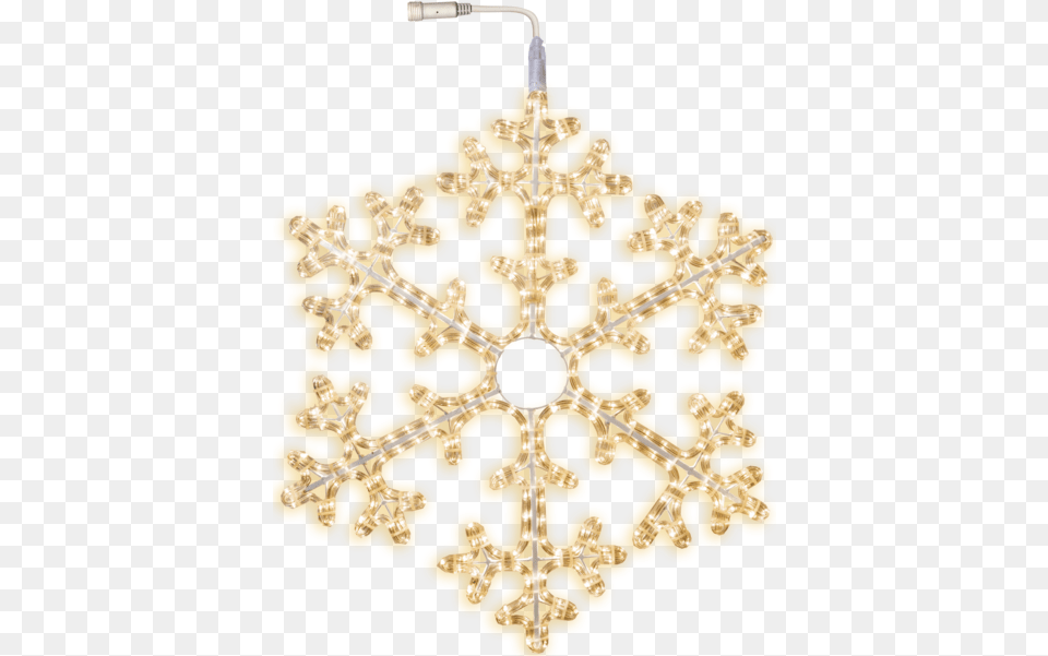 Snowflake Connectstar Star 75 Cm Outdoor Box Snowflake Rope Light Silhouette, Chandelier, Lamp, Lighting, Cross Free Png