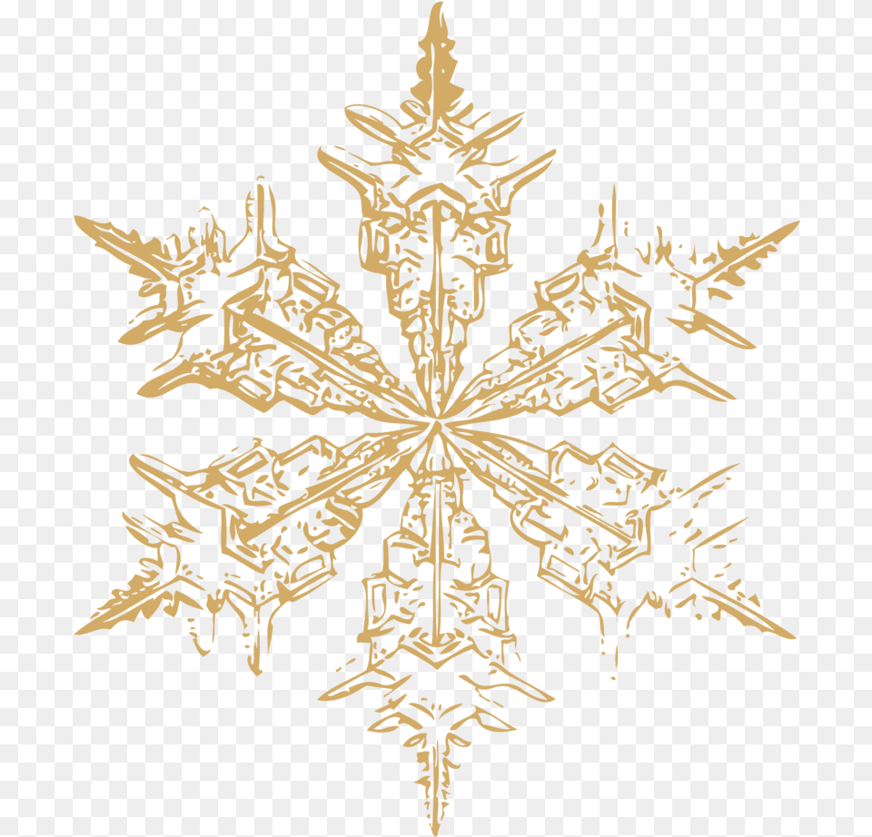 Snowflake Divider Gold Snowflake Spring 44 Decorative, Nature, Outdoors, Leaf, Plant Free Png
