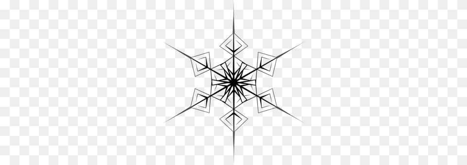 Snowflake Drawing Shape Ice Crystals, Gray Free Transparent Png