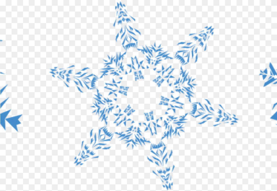 Snowflake Elephant Clipart Hatenylo Background Line Of Snowflakes, Nature, Outdoors, Person, Snow Free Transparent Png