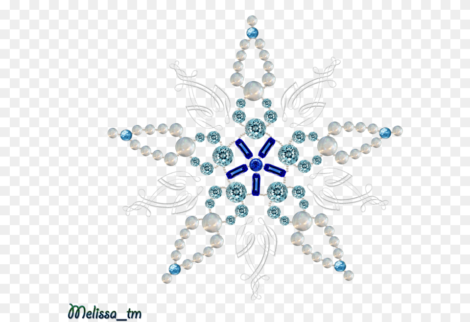 Snowflake From Pearls And Germs By Melissa Tm On Portable Network Graphics, Accessories, Jewelry, Necklace, Chandelier Free Png