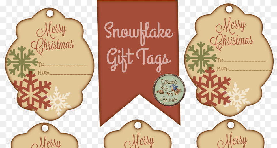Snowflake Gift Tags By Glendaglenda39s World Christmas Day, Envelope, Greeting Card, Mail, Advertisement Free Png