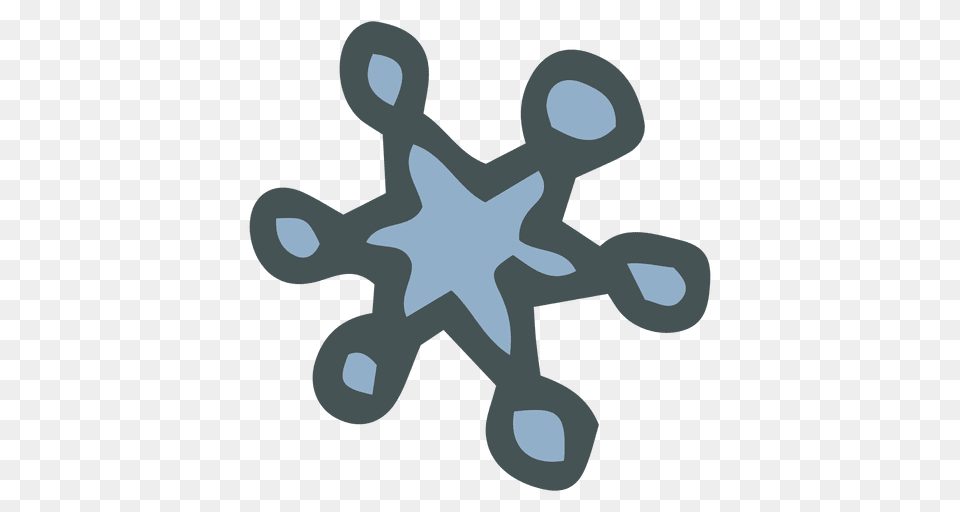 Snowflake Hand Drawn Cartoon Icon, Star Symbol, Symbol, Animal, Canine Free Png Download