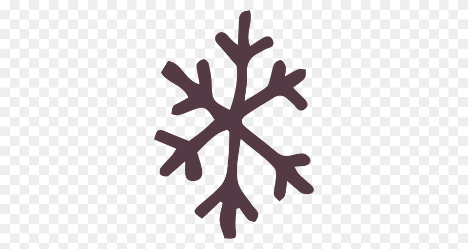 Snowflake Hand Drawn Icon, Leaf, Nature, Outdoors, Plant Free Png Download
