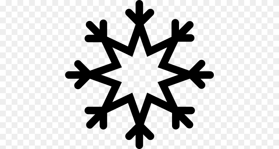 Snowflake Icon, Gray Png