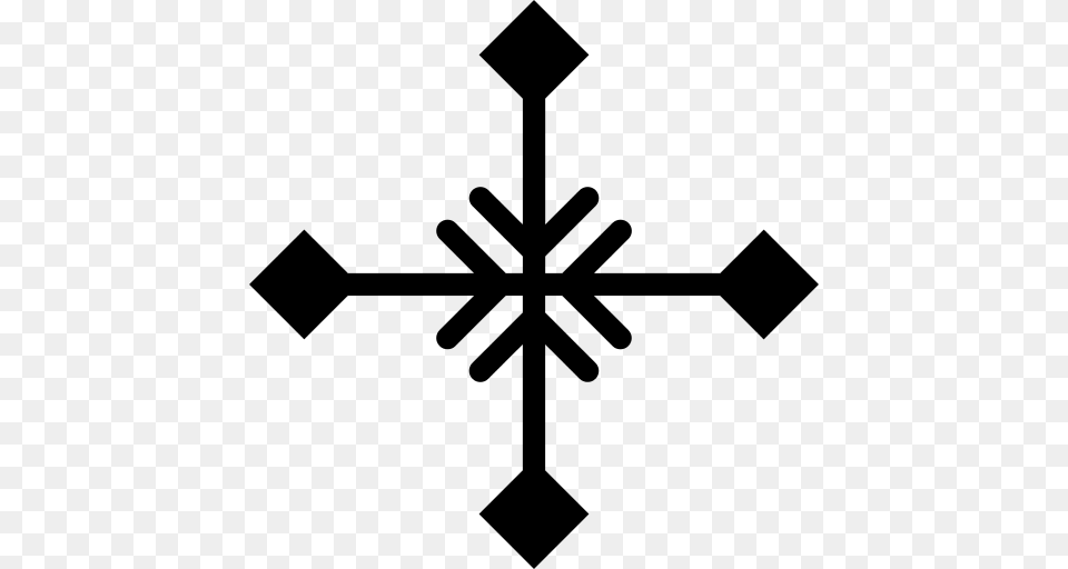 Snowflake Icon, Gray Free Transparent Png