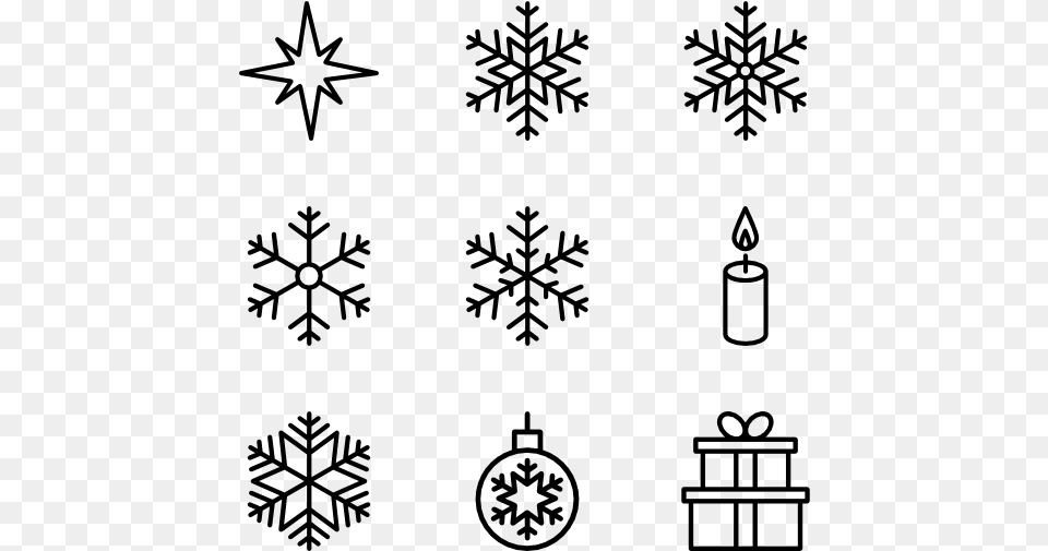 Snowflake Icon, Gray Free Transparent Png