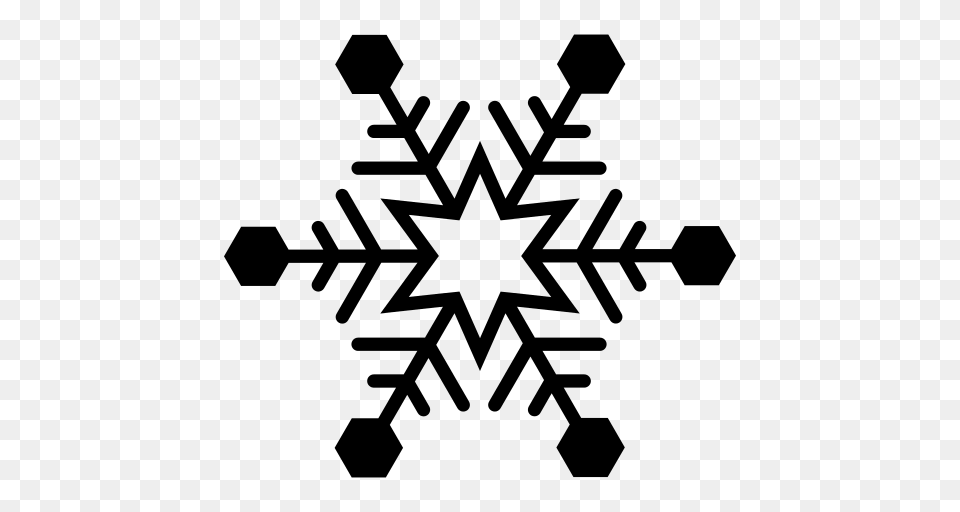 Snowflake Icon, Gray Free Png