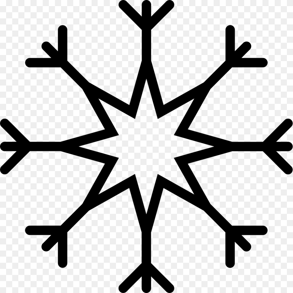 Snowflake Icon, Cross, Nature, Outdoors, Symbol Free Png