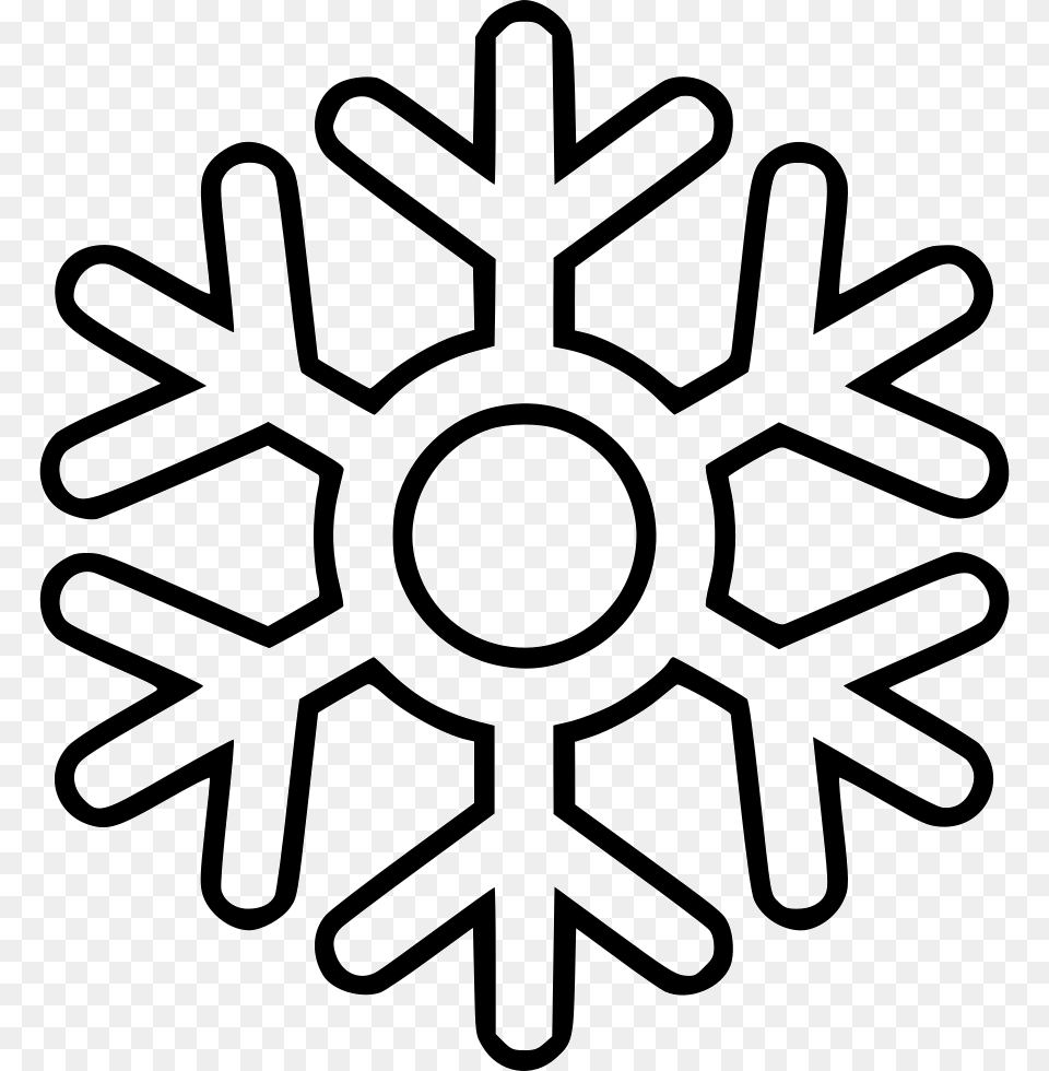 Snowflake Icon Outline, Nature, Outdoors, Snow, Machine Free Png Download