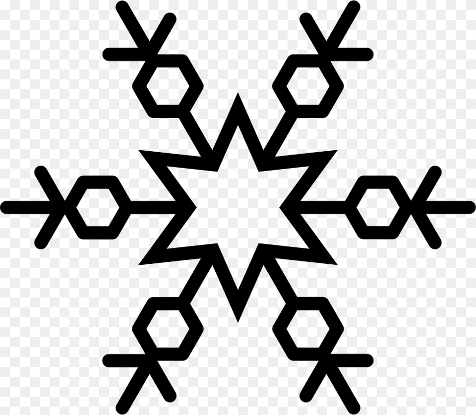 Snowflake Logo Outline Copo De Nieve Contorno, Nature, Outdoors, Snow, Symbol Free Png Download