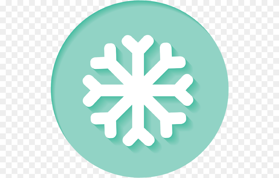 Snowflake On Blue Green Circle Child, Nature, Outdoors, Snow Free Transparent Png