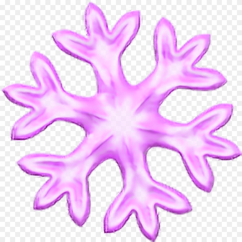 Snowflake Overlay Pink Snowflake Emoji Snow Overlay Background Snowflake Emoji, Plant, Leaf, Nature, Outdoors Free Transparent Png