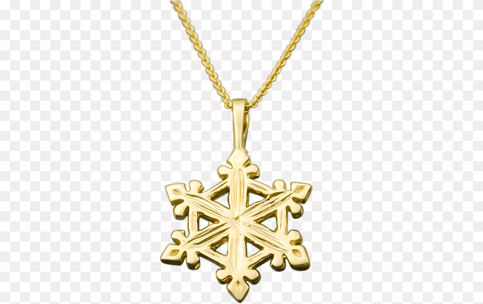 Snowflake Pendant 14k Gold Solid, Accessories, Jewelry, Necklace, Person Free Png