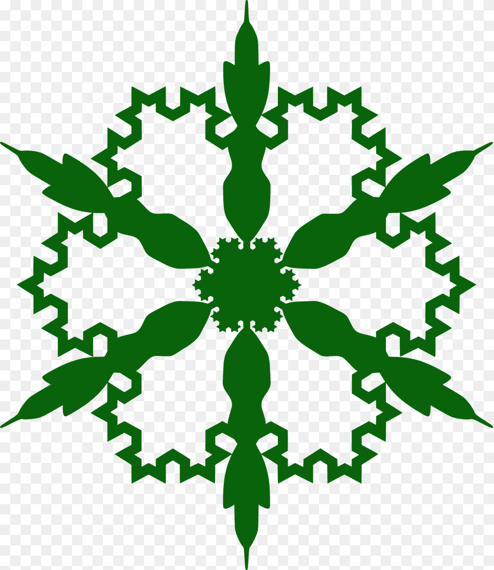 Snowflake Silhouette, Leaf, Pattern, Plant, Green Png