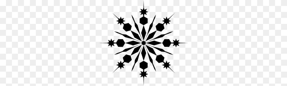 Snowflake Silhouette Clip Art, Gray Free Transparent Png
