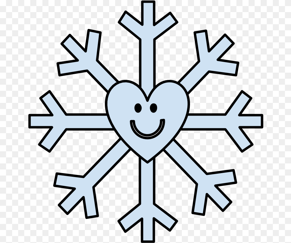 Snowflake Smiley Face Heart Light Blue Snow Cloud Icon, Nature, Outdoors, First Aid Free Png