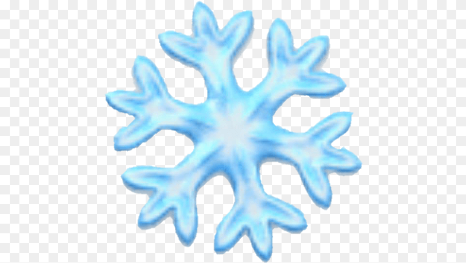 Snowflake Snow Snowing Blue Iphone Transparent Snowflake Emoji, Nature, Outdoors Png