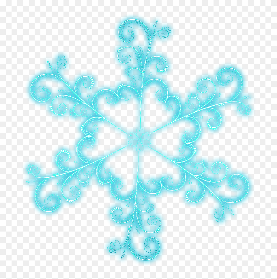 Snowflake Snowflakes Snow Neon Glow Light Neoneffect Needlework, Nature, Outdoors, Pattern Png Image