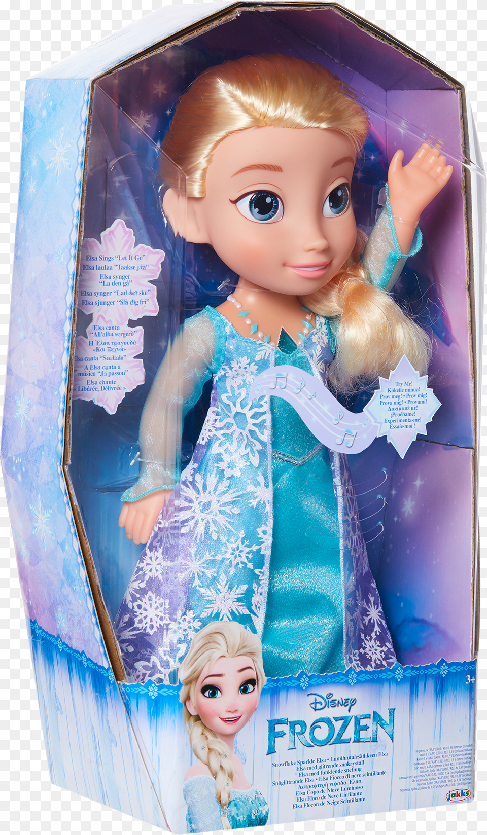 Snowflake Sparkle Elsa Large Barbie, Doll, Toy, Face, Head Free Png
