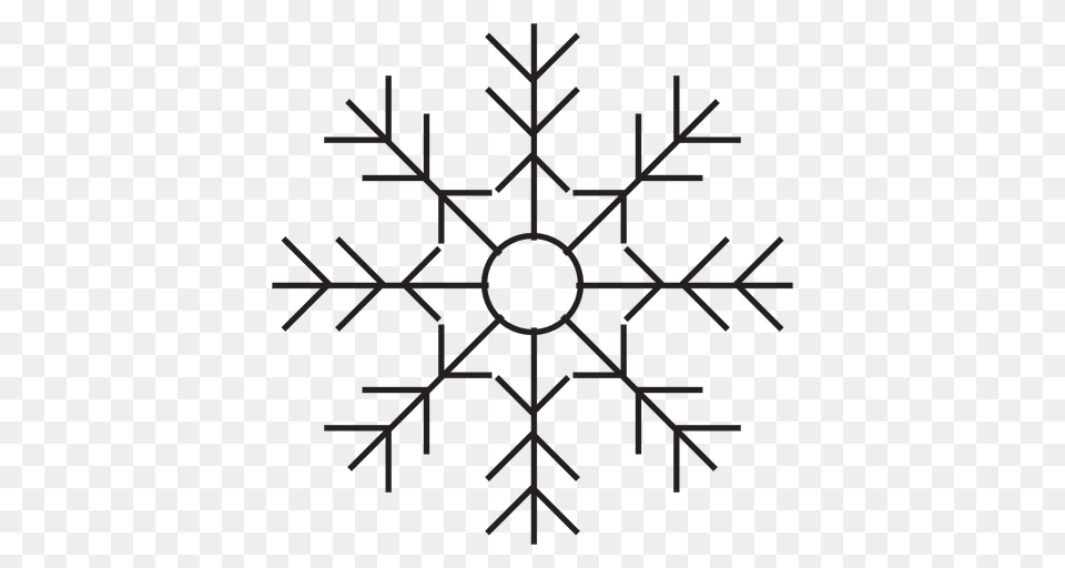 Snowflake Stroke Icon, Nature, Outdoors, Snow, Cross Free Transparent Png