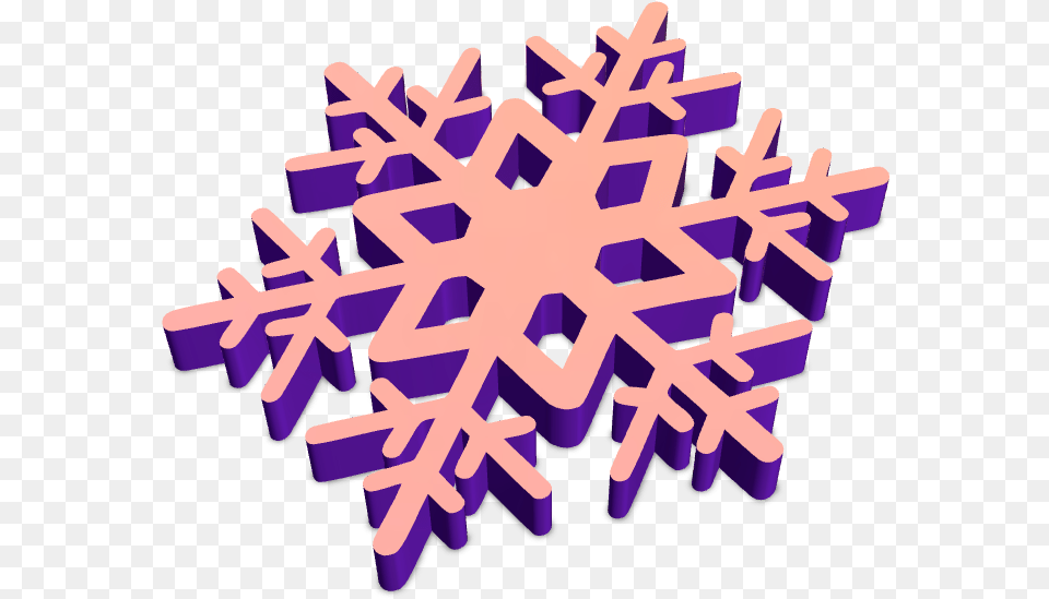 Snowflake Template Using Noun Project Illustration, Nature, Outdoors, Snow, Purple Png Image