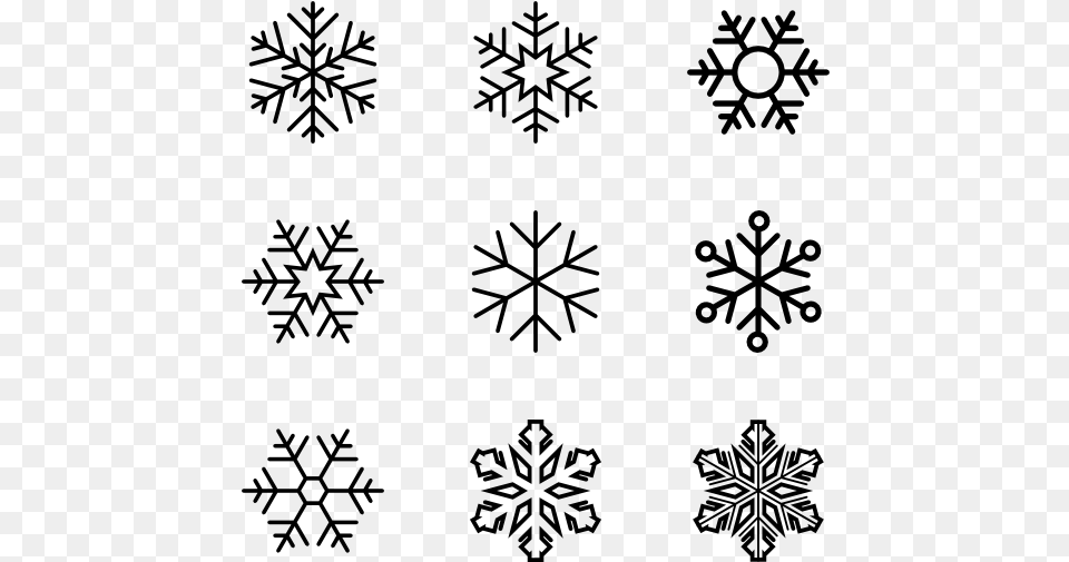 Snowflake Vector, Gray Png