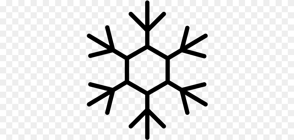 Snowflake Vector Thin Line, Gray Free Png Download