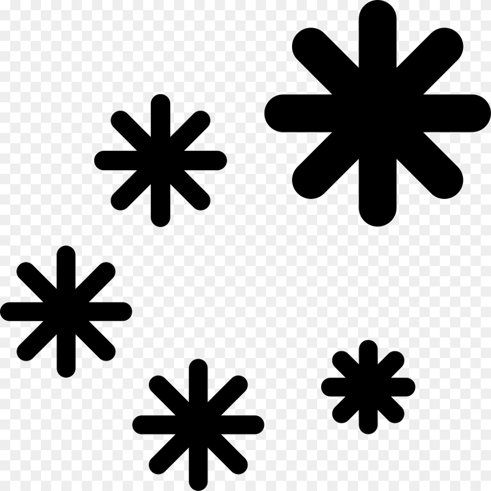 Snowflakes Asterisk Clipart, Nature, Outdoors, Snow, Stencil Free Transparent Png