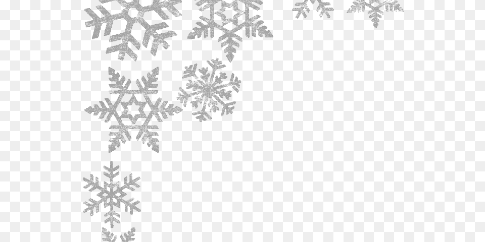 Snowflakes Clipart Divider Transparent Background Snowflake Border, Nature, Outdoors, Snow Free Png