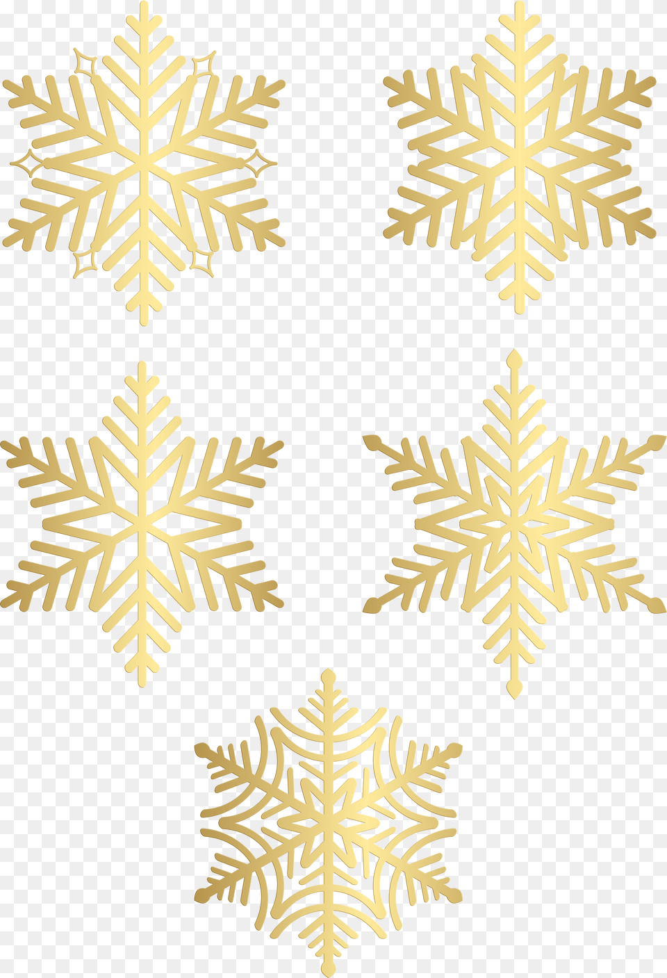 Snowflakes Gold Clip Art Deco Motif, Leaf, Nature, Outdoors, Plant Png