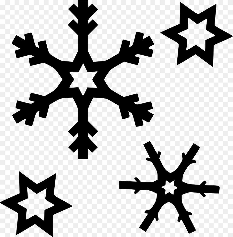 Snowflakes Icon Download, Nature, Outdoors, Stencil, Snow Png Image