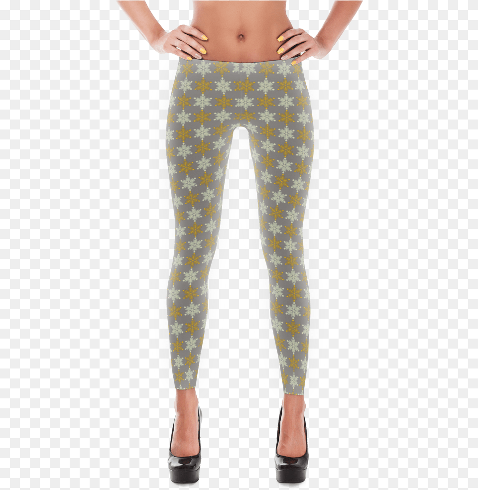 Snowflakes Leggings Roserider Slim Thick Leggings, Clothing, Hosiery, Pants, Tights Png