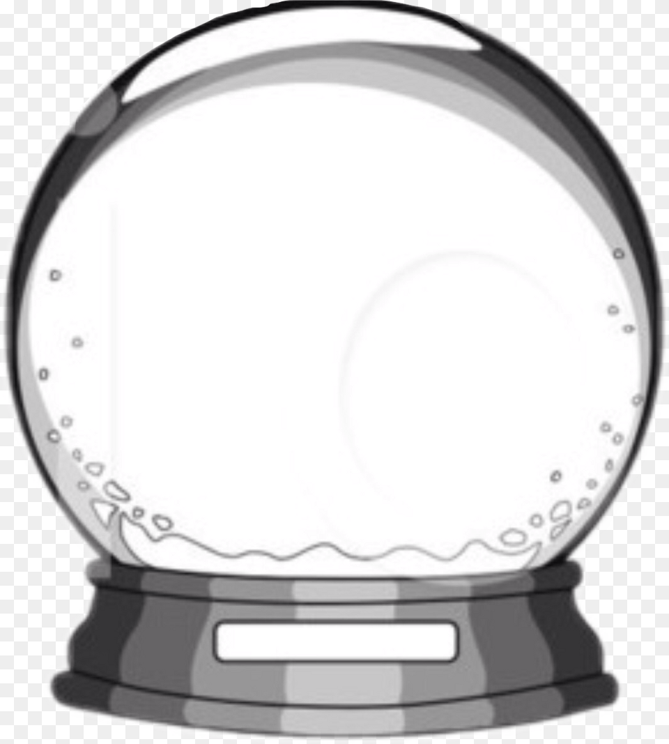 Snowglobe Blackandwhite Nameplate Decoration Knicknacks Snow Globe Clip Art, Beverage, Milk Free Png