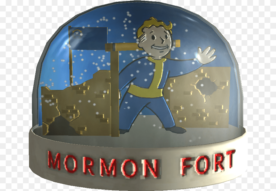 Snowglobemormonfort Fallout New Vegas Snow Globes Mormon Fort, Clothing, Hardhat, Helmet, Baby Free Png Download