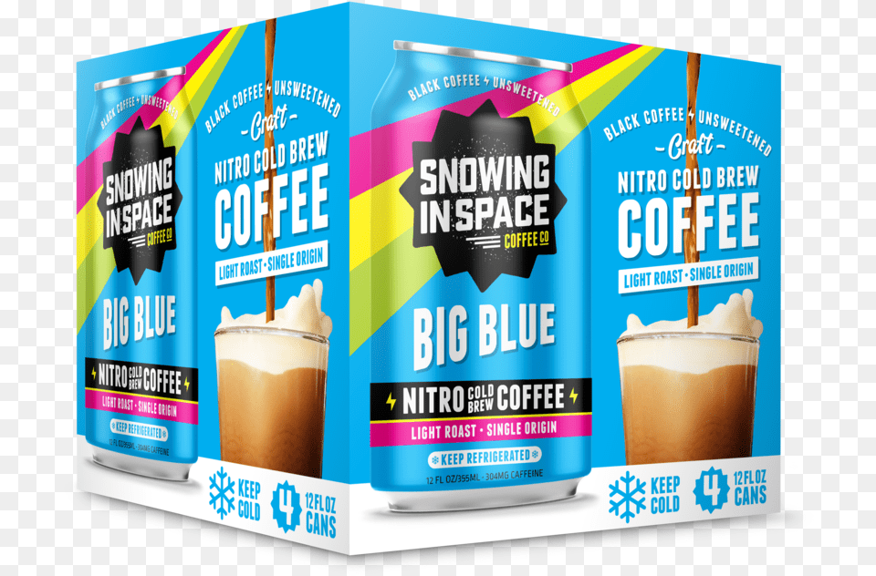 Snowing In Space Big Blue Nitro Cold Brew Coffee Snowing In Space, Advertisement, Poster, Cup, Disposable Cup Png Image