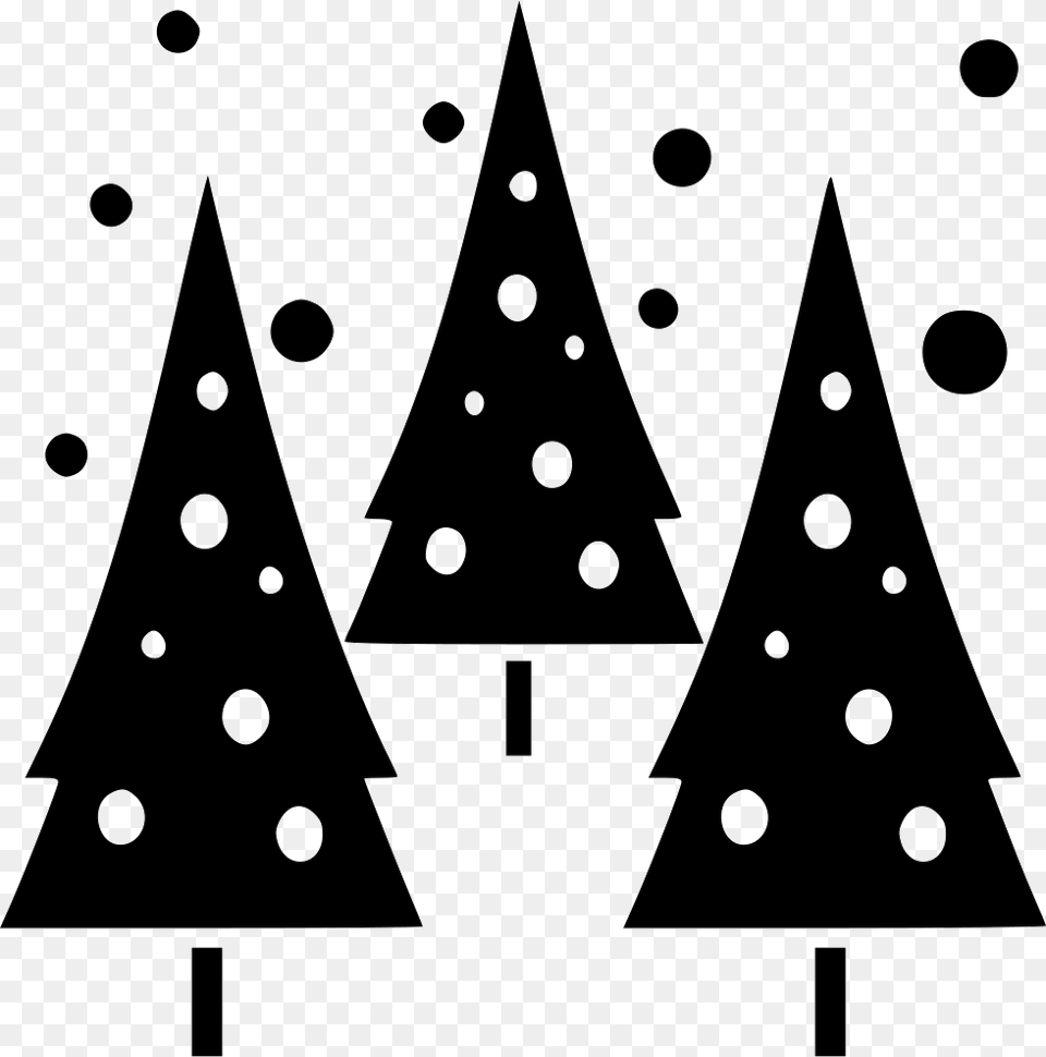 Snowing In Trees Christmas Tree, Stencil, Triangle, Ball, Basketball Free Png