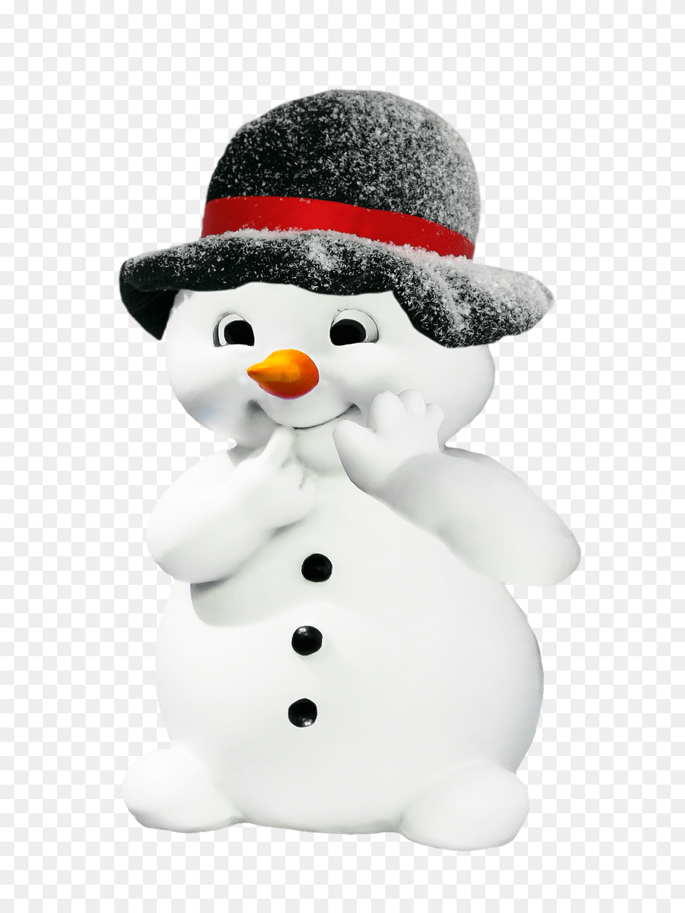 Snowman Black Hat, Nature, Outdoors, Winter, Snow Png