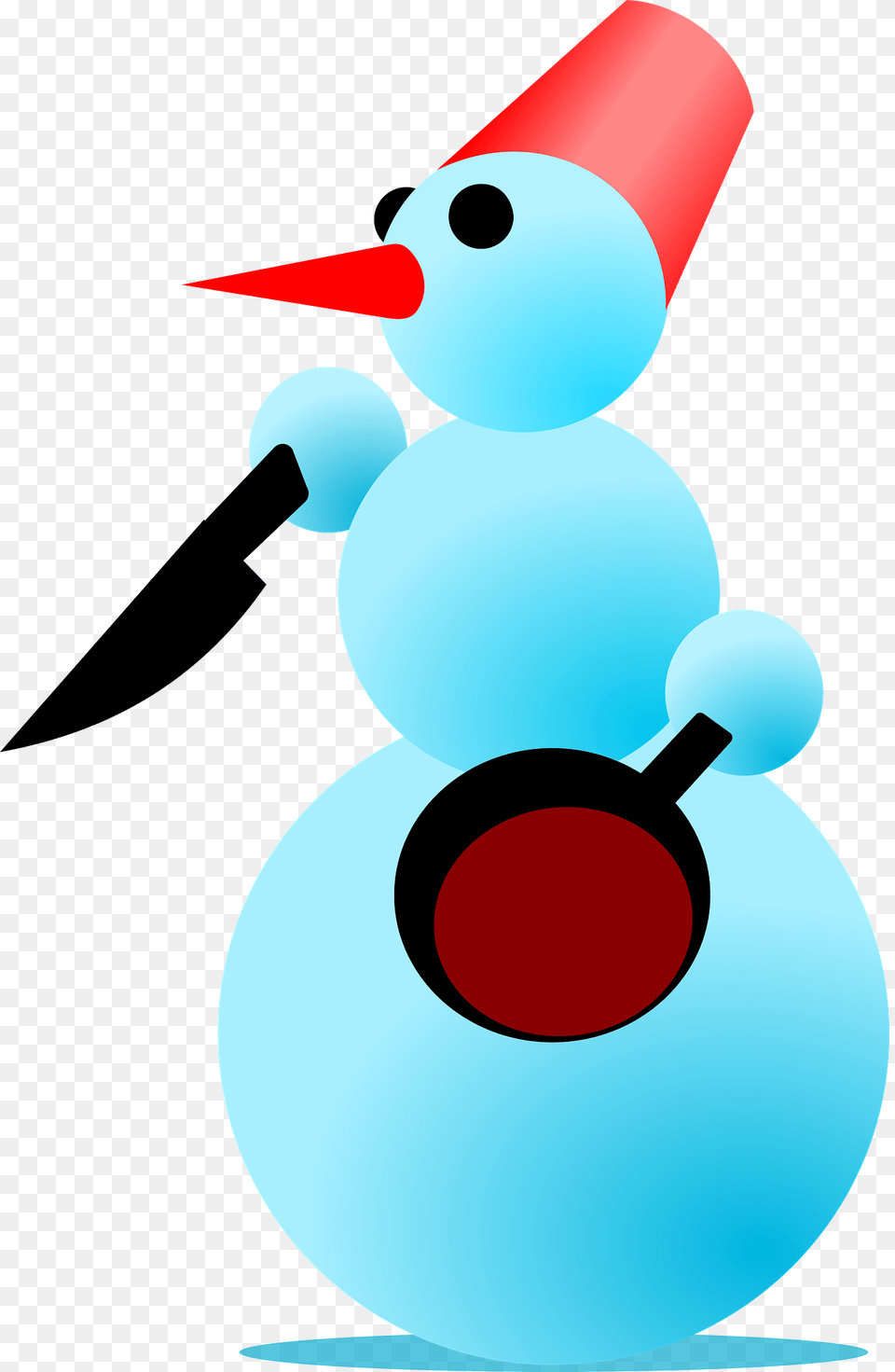 Snowman Cannibal Clipart, Nature, Outdoors, Winter, Knife Free Png Download