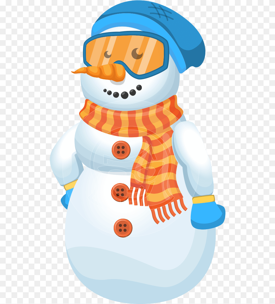 Snowman Cartoon Vector Character Snowman, Nature, Outdoors, Winter, Snow Free Png Download