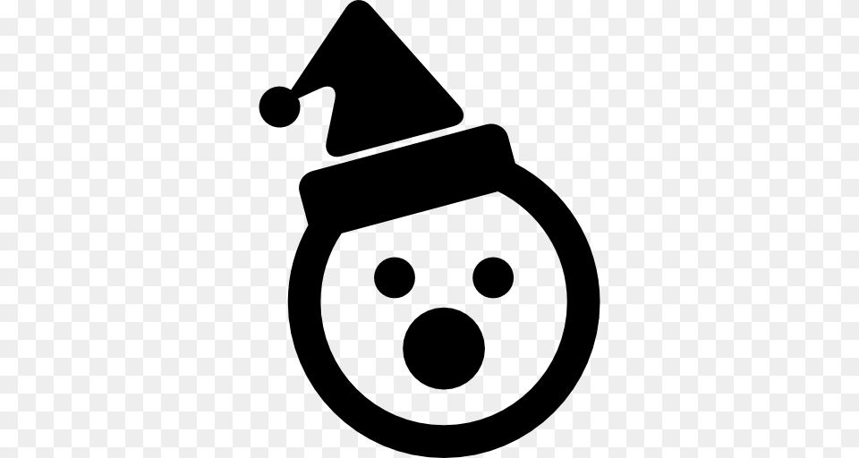 Snowman Christmas Xmas Bonnet Snowmen Head Face Icon, Gray Free Png Download
