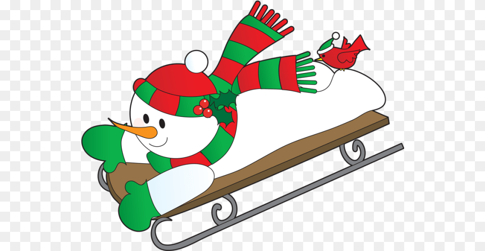 Snowman Clipart Animated Transparent Snowman On A Sled, Nature, Outdoors, Winter, Dynamite Free Png