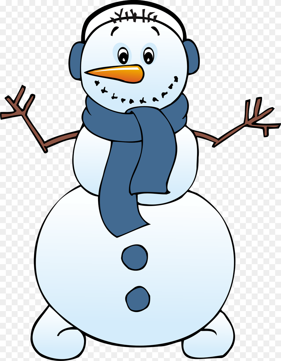 Snowman Clipart Black And White, Nature, Outdoors, Winter, Snow Png