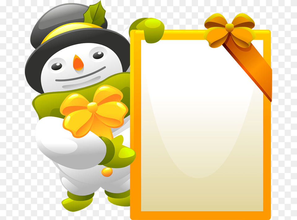 Snowman Clipart With Blank Sign Christmas Vector, Envelope, Greeting Card, Mail, Outdoors Free Png Download