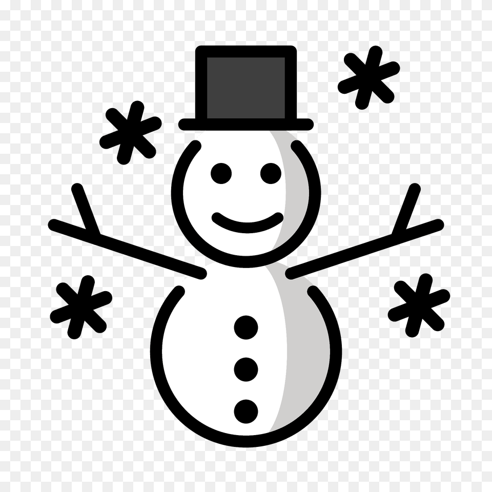 Snowman Emoji Clipart, Nature, Outdoors, Snow, Winter Free Transparent Png