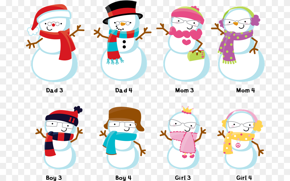 Snowman Family, Nature, Outdoors, Winter, Snow Png Image